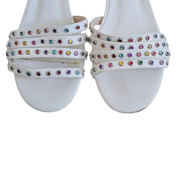 Raye Rainbow Rhinestone Sandals Size 8 - Picture 10 of 10